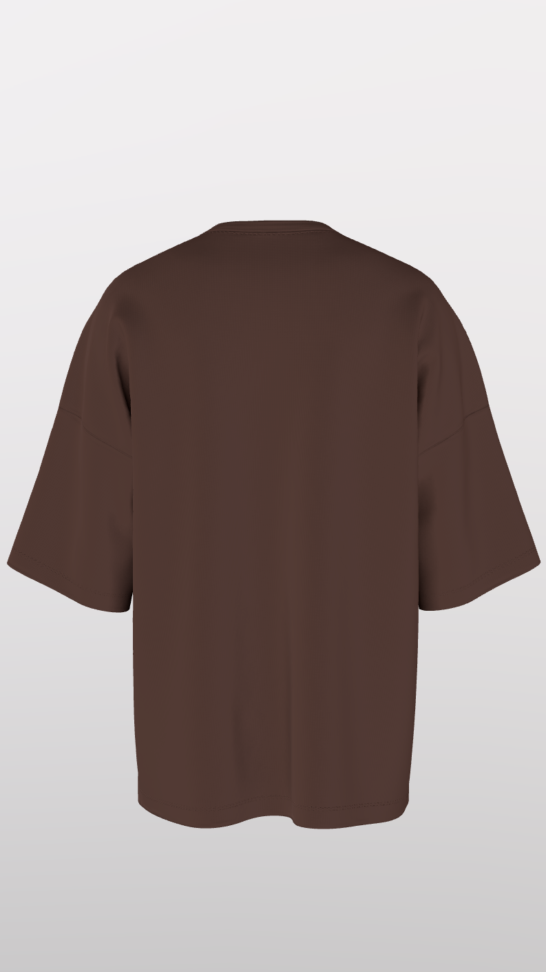 CAMISETA OVERSIZE 'MARRÓN' DE 300 GSM