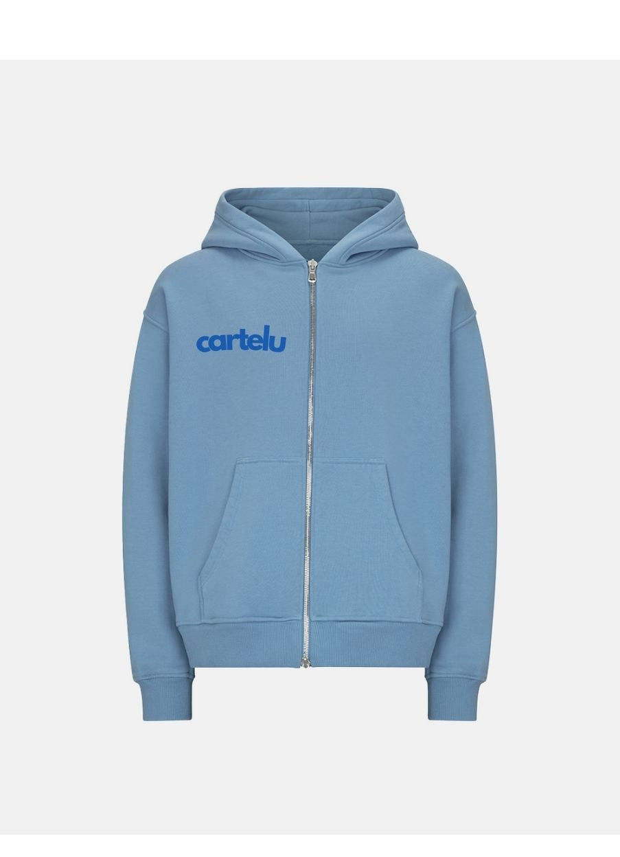 Sudadera Zip Hoodie 600 GSM “Cartelu” UNISEX