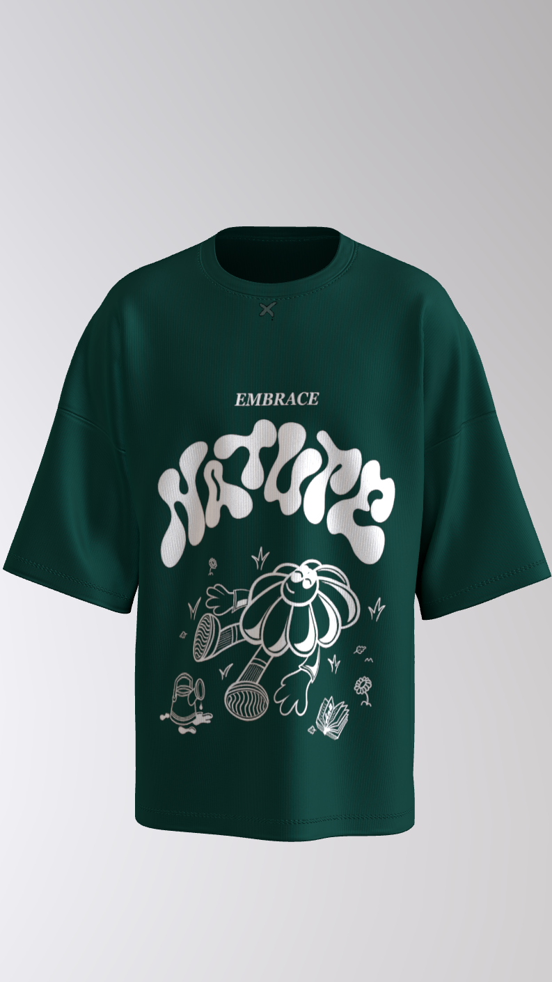 CAMISETA OVERSIZE 'VERDE' DE 300 GSM