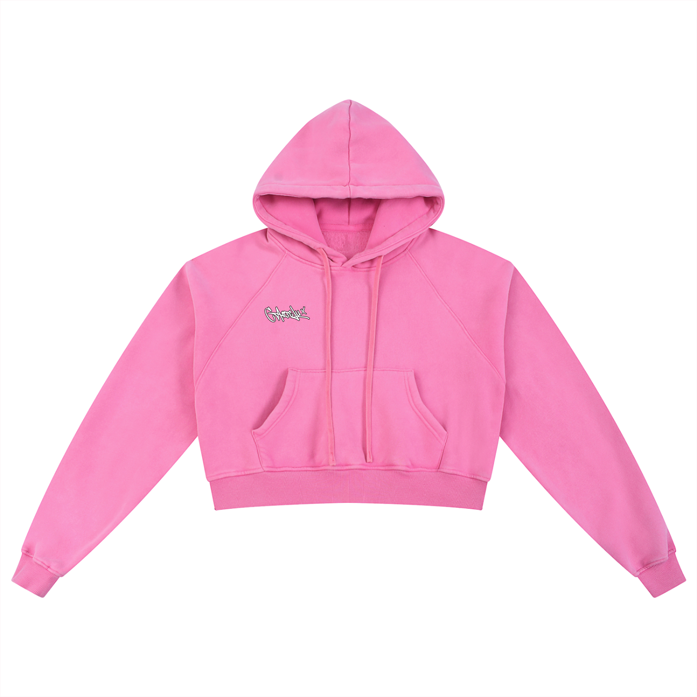 Sudadera corta efecto lavado nieve