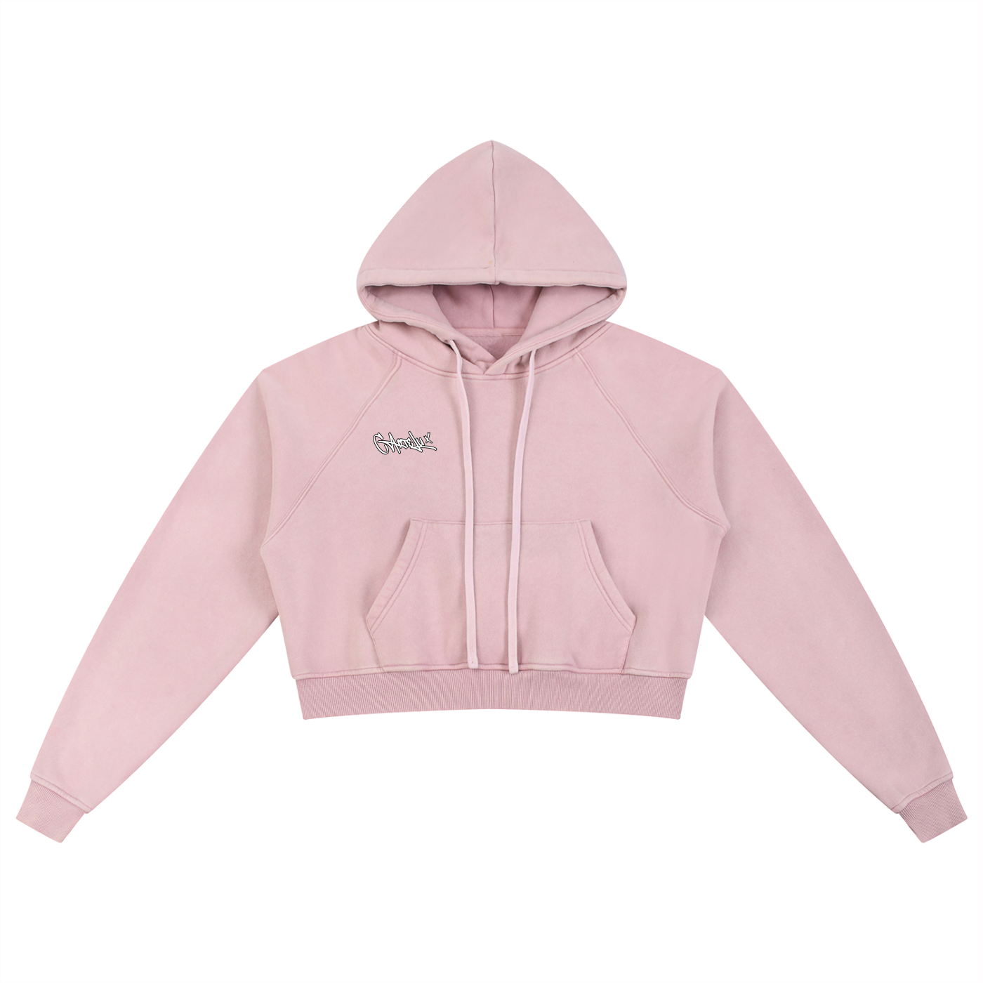Sudadera corta efecto lavado nieve