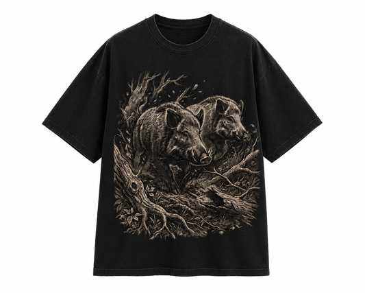 camiseta negra jabalin