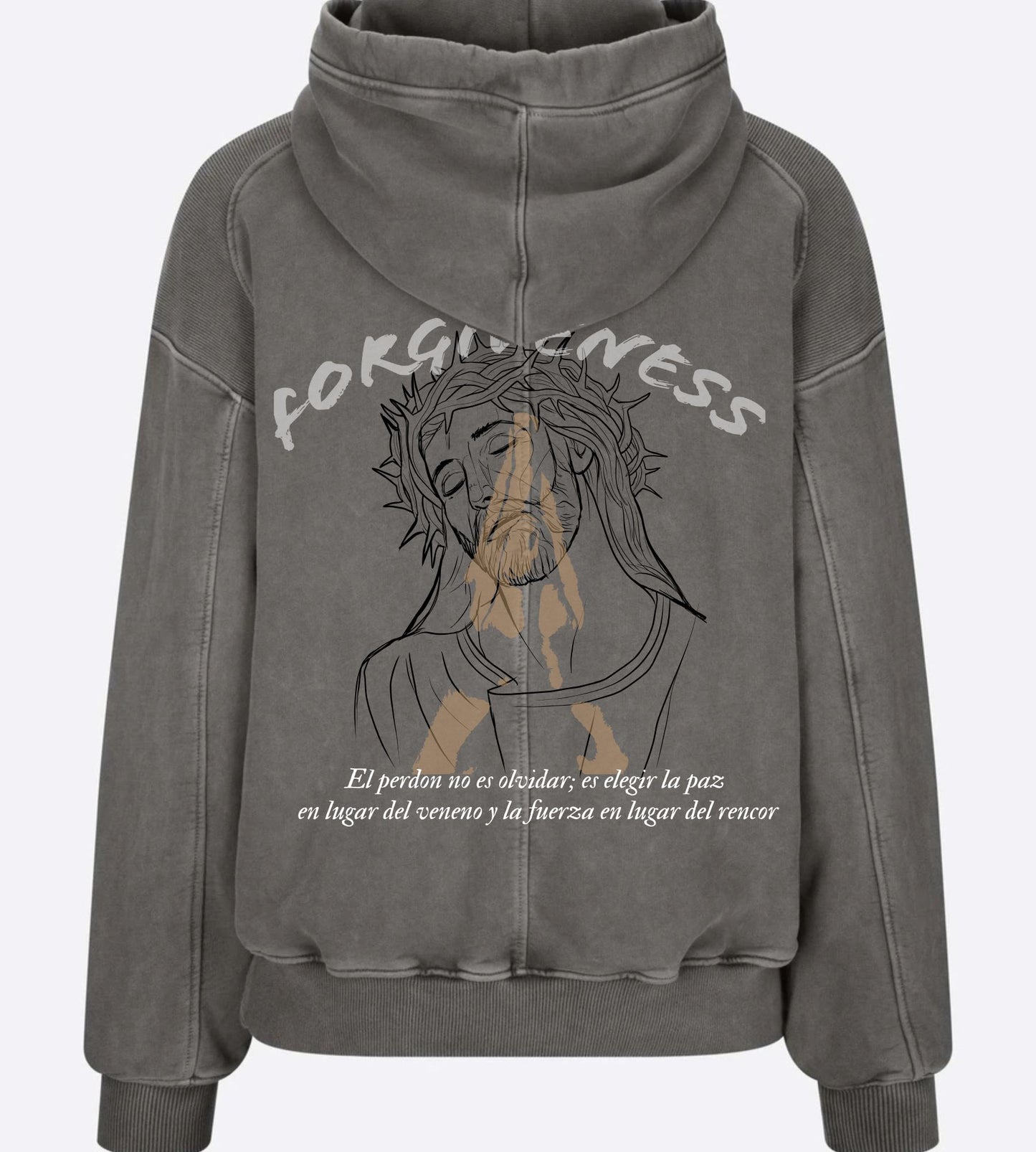 Sudadera unisex Oversize Premium 600 GSM – Algodón Pesado Carbón