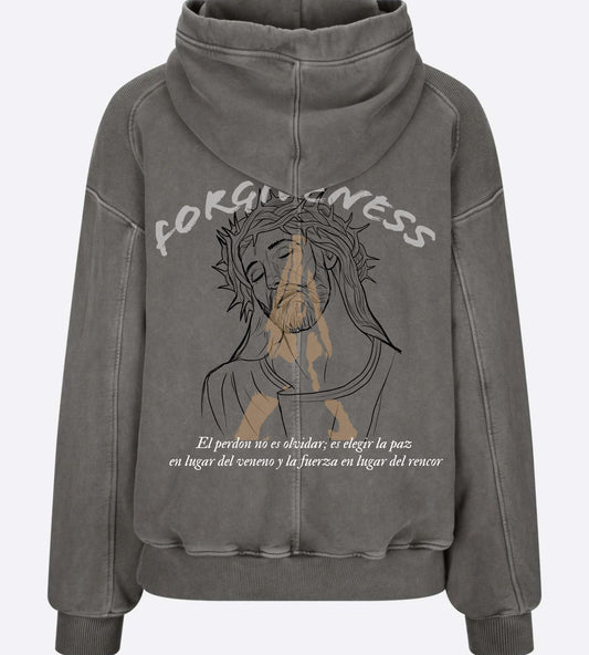 Sudadera unisex Oversize Premium 600 GSM – Algodón Pesado Carbón