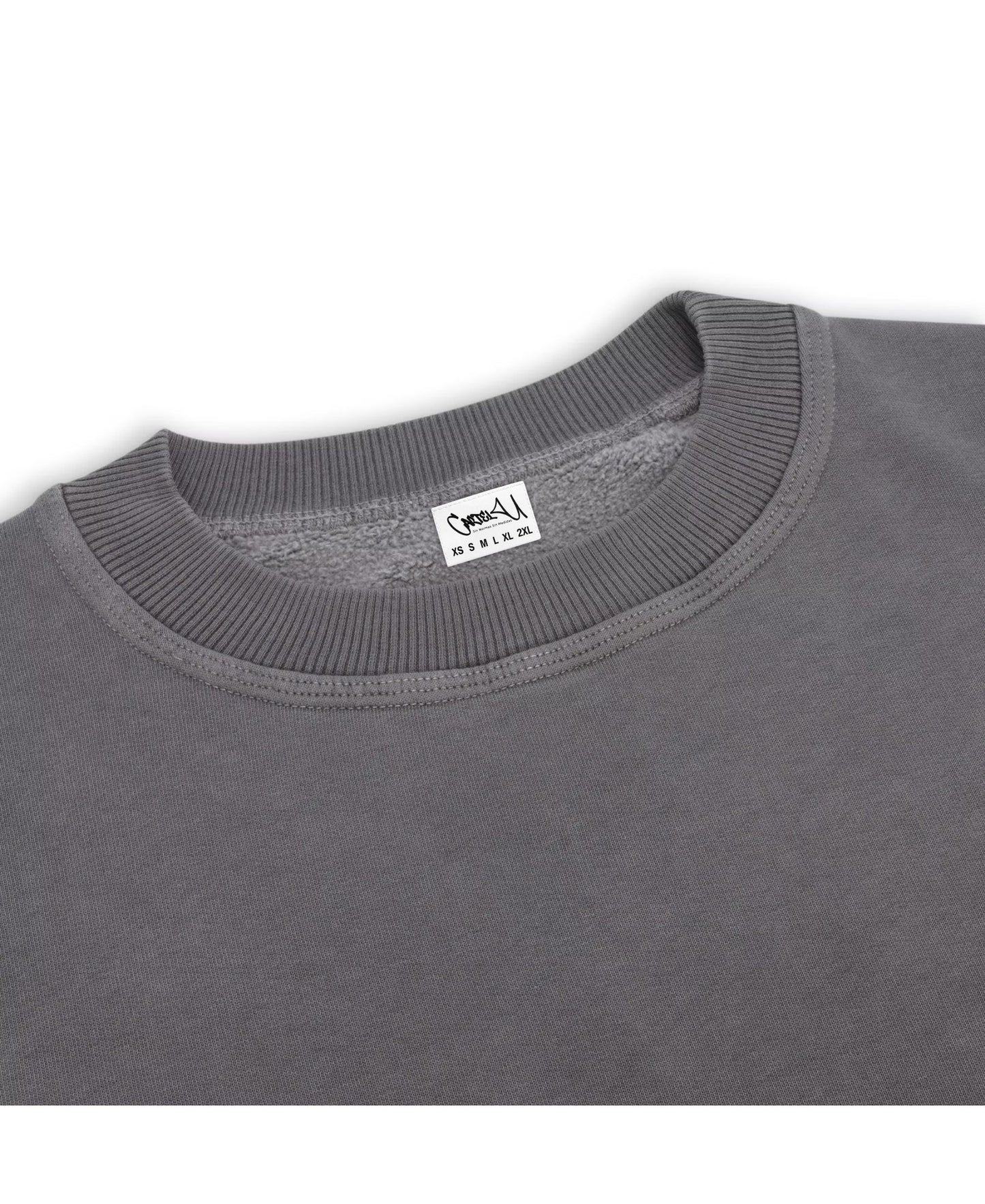Sudadera unisex Oversize Premium Gris “Cartelu” – Algodón Pesado