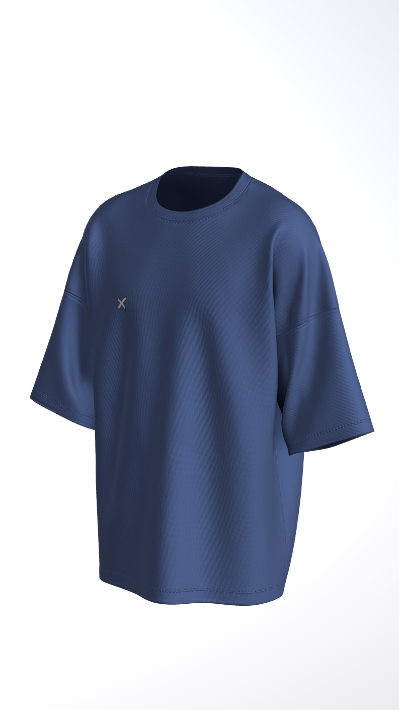 CAMISETA OVERSIZE 'BLUE FADE OUT' DE 300 GSM