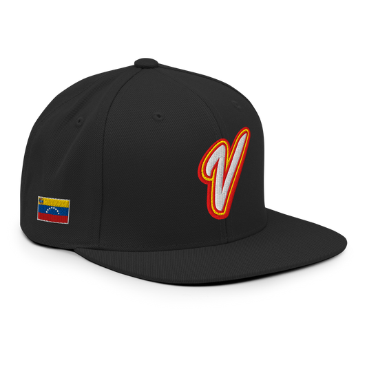 Gorra de Béisbol Venezolana Azul con Logo V y Bandera de Venezuela