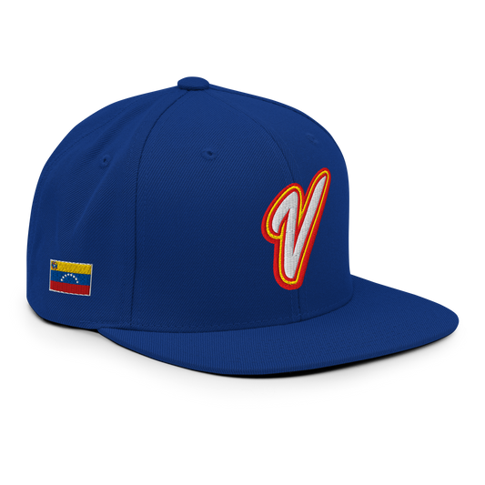 Gorra Bezuela Azul con Logo “V” y Bandera de Venezuela