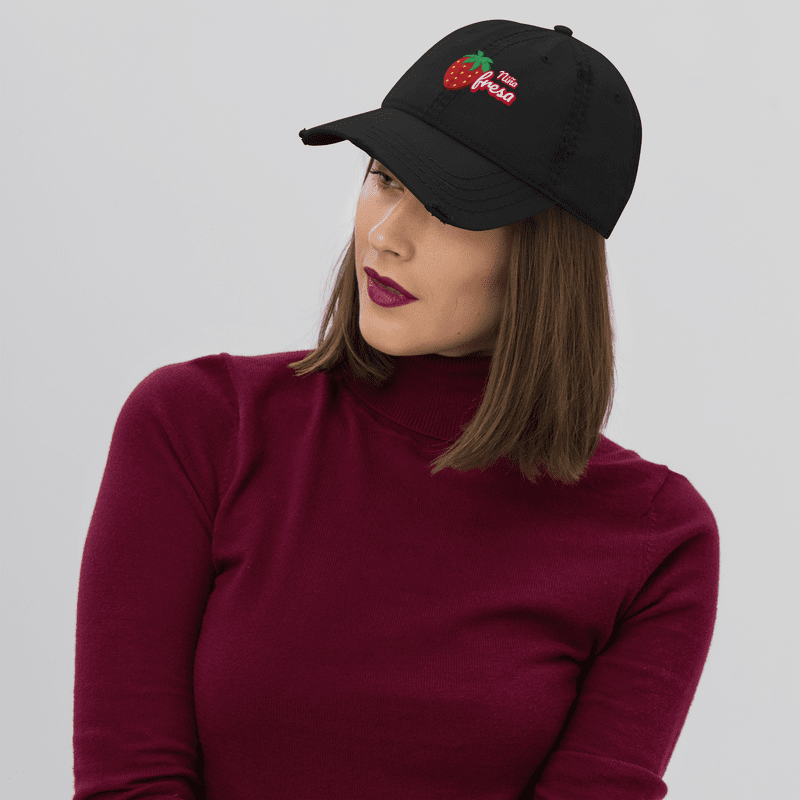 Gorra de  niña fresa