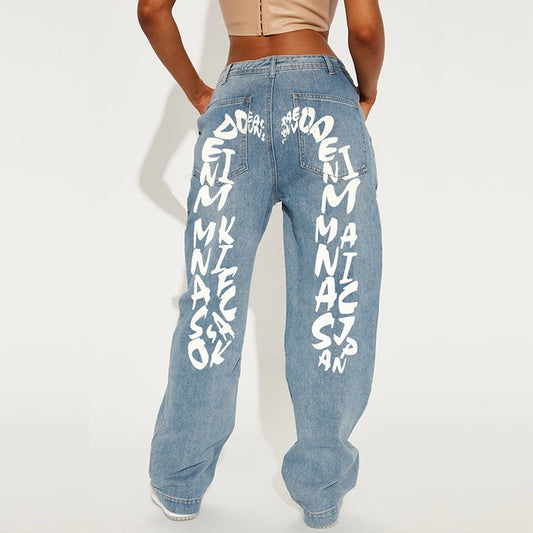 Vaqueros de cintura alta con pernera recta